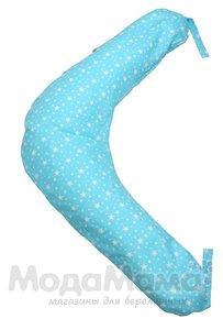 мм001-52-Подушка для беременных  (Бирюзов. звезды), Бирюзовые звезды