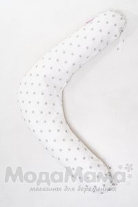 мм-353-Подушка для беременных хол(Бел/звезды), Бел/звезды