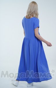 мм526-101257-Платье для беременных и кормящих, Васильковый