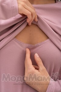 мм112-636304-Лонгслив для беременных и кормящих, Пудра