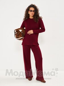мм910-816108-Костюм для беременных (джемпер+брюки), Бордовый