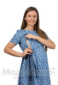 мм508-101253-Платье для кормления, Джинс/принт