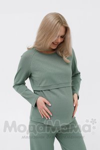 мм112-631108-Лонгслив для беременных и кормящих, Малахитовый