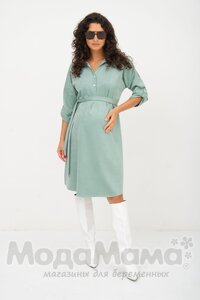 Платье-рубашка для беременных, Шалфей
