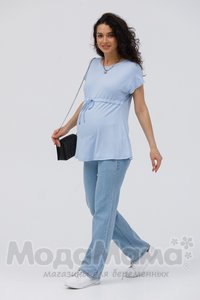 мм333-611255-Туника для беременных, Голубой