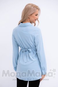 мм331-601169-Блузка для беременных и кормящих, Голубой