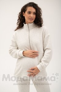 мм918-852117-Костюм для беременных утепл(еврофлис), Св.серый/меланж