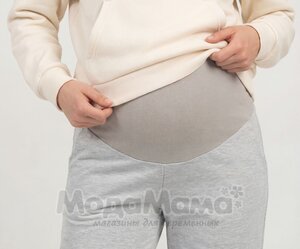 мм824-202109-Брюки (двухнитка), Св.серый/меланж