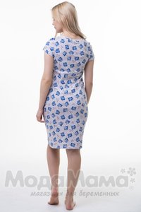 мм505-454101-Платье домашнее, Беж/принт