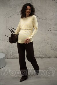 мм112-631102-Лонгслив для беременных и кормящих, Сливочное масло