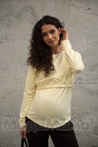 мм112-631102-Лонгслив для беременных и кормящих, Сливочное масло