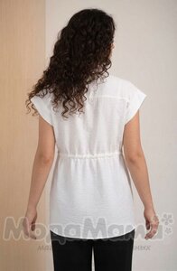 мм329-601677-Блузка для беременных и кормящих, Белый