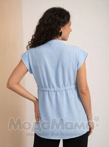 мм329-601677-Блузка для беременных и кормящих, Голубой