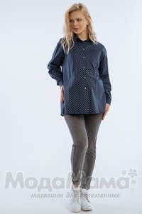 мм330-621154-Рубашка, Т.синий/принт