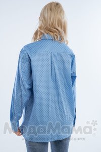 мм330-621154-Рубашка, Голуб/принт