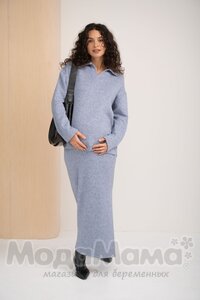 мм929-821113-Костюм для беременных, Серо-голуб/меланж
