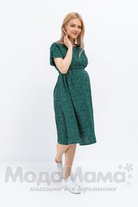 Платье для беременных и кормящих, Зеленый/горох