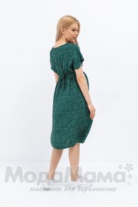 мм529-101251-Платье для беременных и кормящих, Зеленый/горох