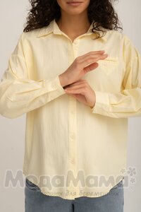 кк1030-Рубашка ОВЕРСАЙЗ, Сливочное масло