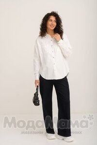 кк154-Рубашка ОВЕРСАЙЗ (джинс), Экрю