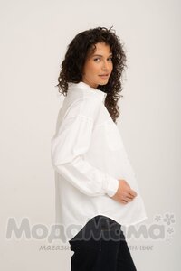 кк154-Рубашка ОВЕРСАЙЗ (джинс), Экрю