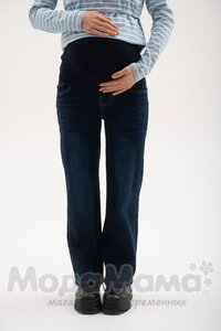 522-дм-Джинсы утепленные (байка), Т.синий