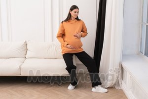 мм604-513510-Джемпер для беременных и кормящих, Кэмел