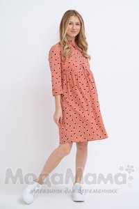мм535-101369-Платье для беременных и кормящих, Роз/принт