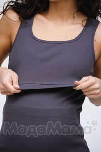 мм137-021614-Майка для беременных и кормящих, Серый