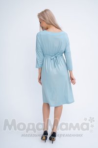 мм529-101371-Платье для беременных и кормящих, Голубой