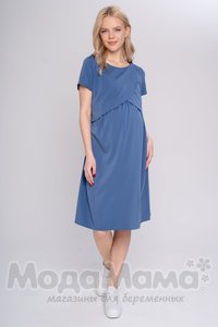 мм525-101266-Платье для беременных и кормящих, Синий