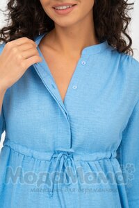 мм535-101364-Платье для беременных и кормящих, Голубой