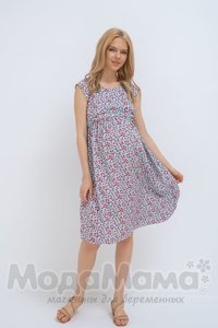 мм522-101551-Платье для беременных и кормящих, Мята/вишня
