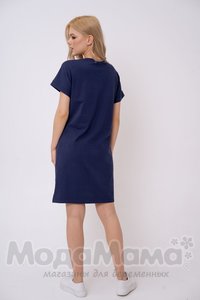 мм107-100402-Платье для беременных и кормящих, Индиго