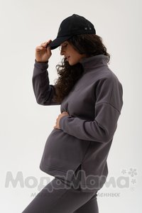 мм913-856117-Костюм для беременных утеплёный(флис), Серый
