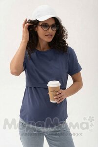 Футболка для беременных и кормящих, Индиго