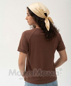 мм111-011202-Футболка для беременных и кормящих, Шоколад
