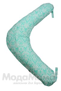 мм001-14-Подушка для беременных (Зелён. ажур), Зелен/ажур
