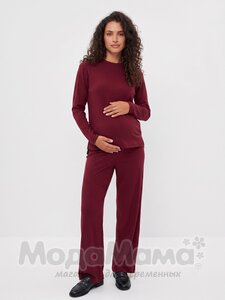 мм910-816134-Костюм для беременных (лапша), Бордовый