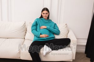мм604-513510-Джемпер для беременных и кормящих, Бирюза