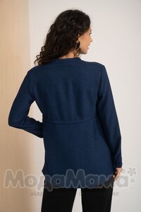 мм329-601164-Блузка для беременных и кормящих, Т.синий