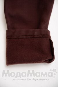 мм821-222116-Легинсы в рубчик утепленные (байка), Шоколад