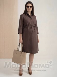 мм535-101364-Платье для беременных и кормящих, Шоколад