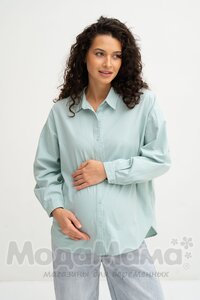 кк9047-Рубашка ОВЕРСАЙЗ, Полынный
