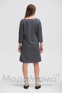 мм531-106170-Платье для беременных, Серый/горошек
