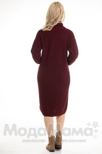 мм549-Платье вязаное, Бордовый