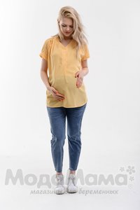 мм310-603357-Блузка для беременных и кормящих, Желт/полоска