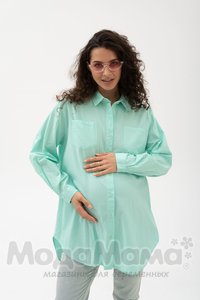 кк4079-Рубашка ОВЕРСАЙЗ, Мята