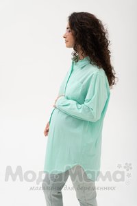 кк4079-Рубашка ОВЕРСАЙЗ, Мята