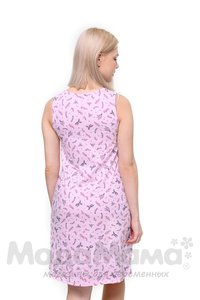 мм203-411601-Сорочка для беременных и кормящих, Розовый/мимозы